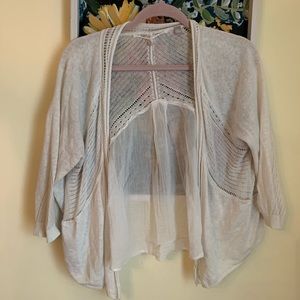 Anthropologie Knitted & Knotted Sheer Cardigan, M